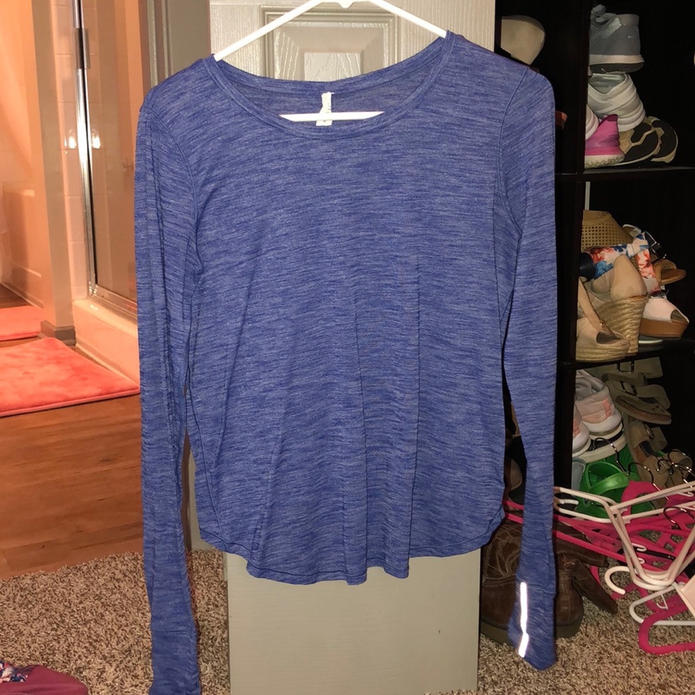 Blue lulu lemon long sleeve shirt